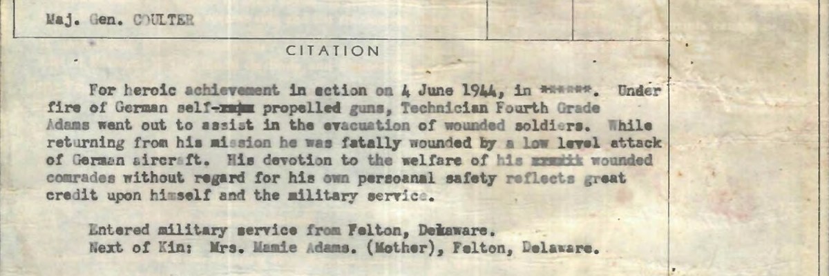 Technician 5th Grade Loran C. Adams&nbsp;(1922–1944)